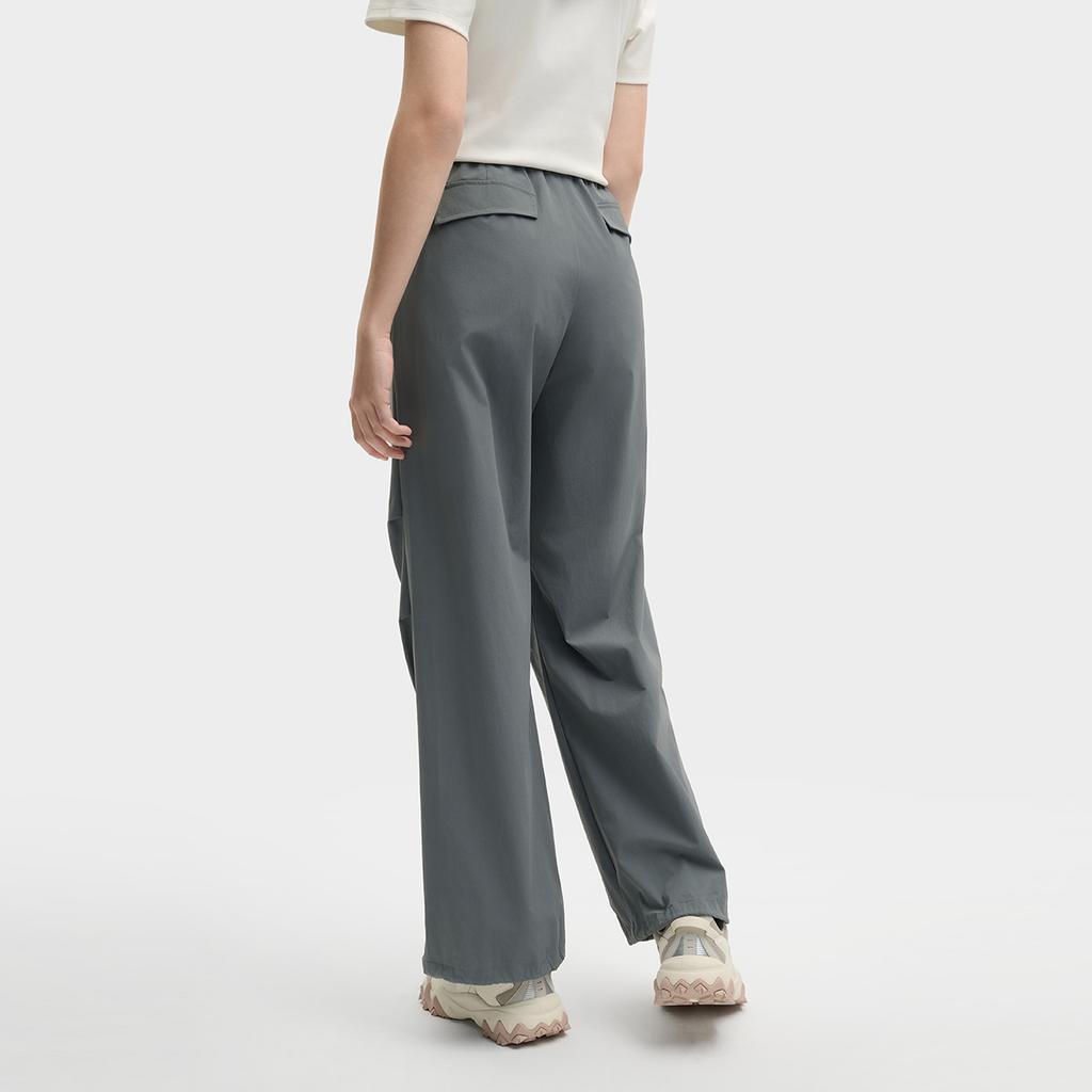 Fila X MAISON KITSUNE Original Fashion Stretch Simple Comfortable Woven Wide-Leg Cool Casual Pants Women Pants Green Wood-Gray F11W529803F-DY
