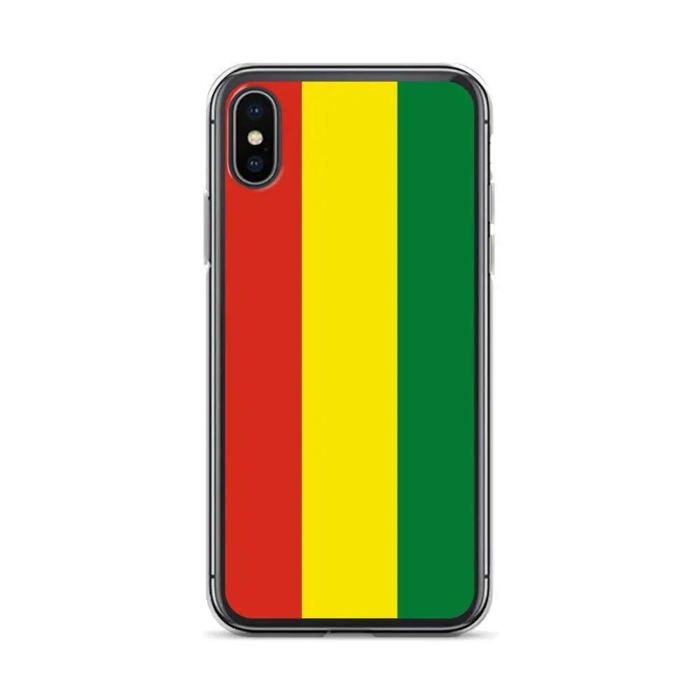 Coque Pour iPhone - Drapeau De La Bolivie - iPhone XS - Silicone Souple - Design Léger - Multicolore