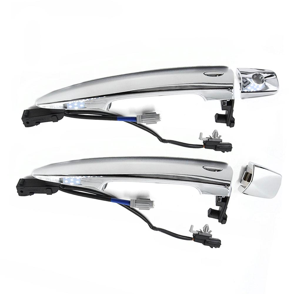 Автомобильные передние левые и правые хромированные внешние дверные ручки, серебро 826469N00A 806469N00A 806451AA0A для Nissan Leaf Maxima Murano