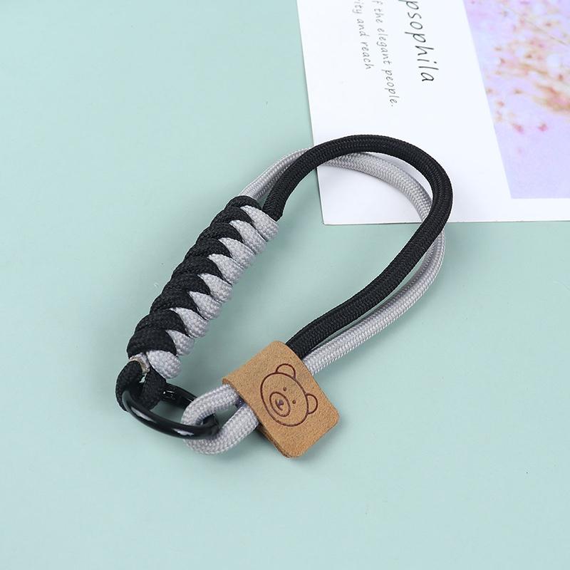 Cute Braid Mobile Phone Lanyard Anti-Loss Short Wrist Band Pendant Multi-Purpose Phone Hanging Strap Candy Color Lanyard