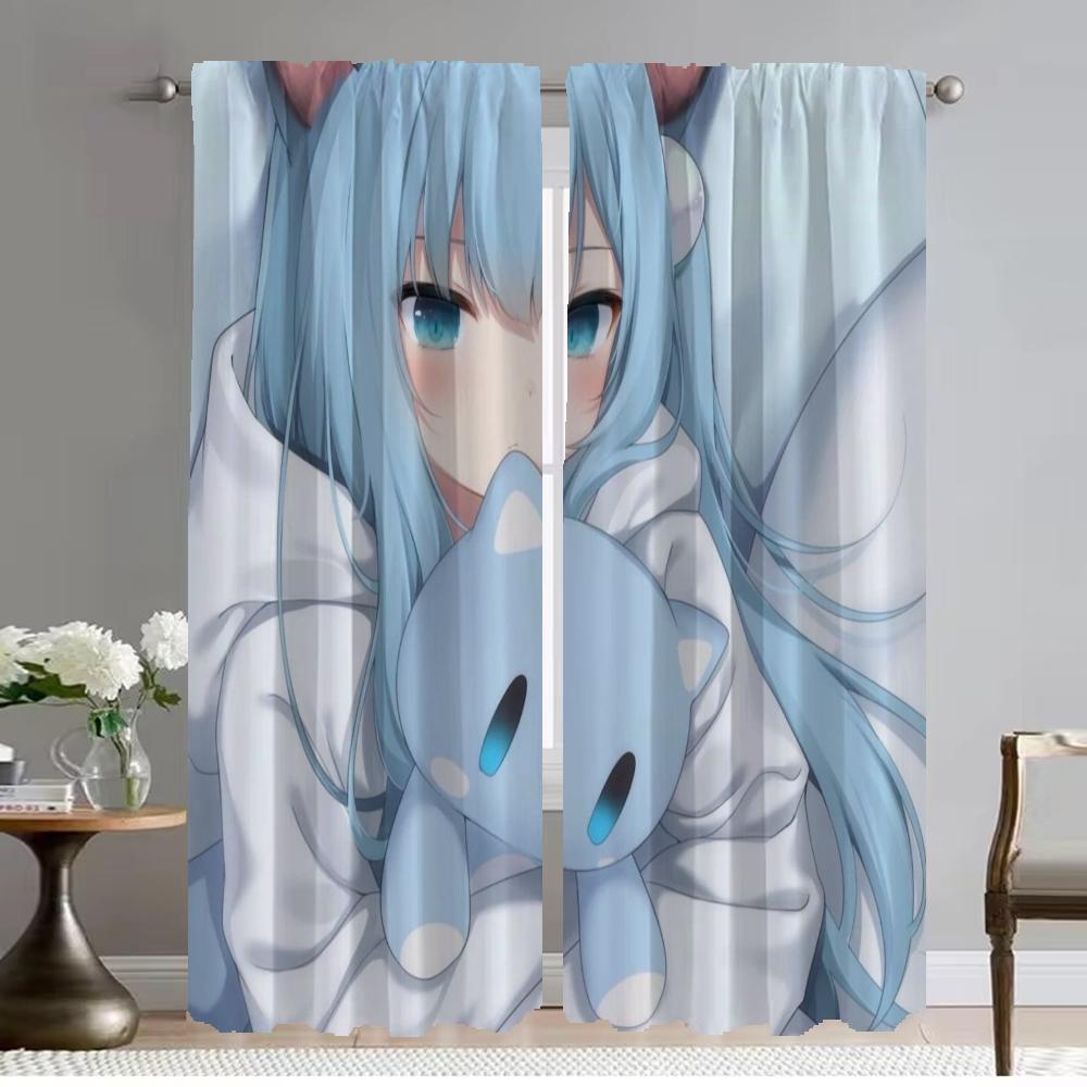 Оконная штора для комнаты 2 панели Nekoha Shizuku Shades Anti-mosquit Warm Шторы для украшения Хэллоуина Домашний интерьер Шторы для гостиной