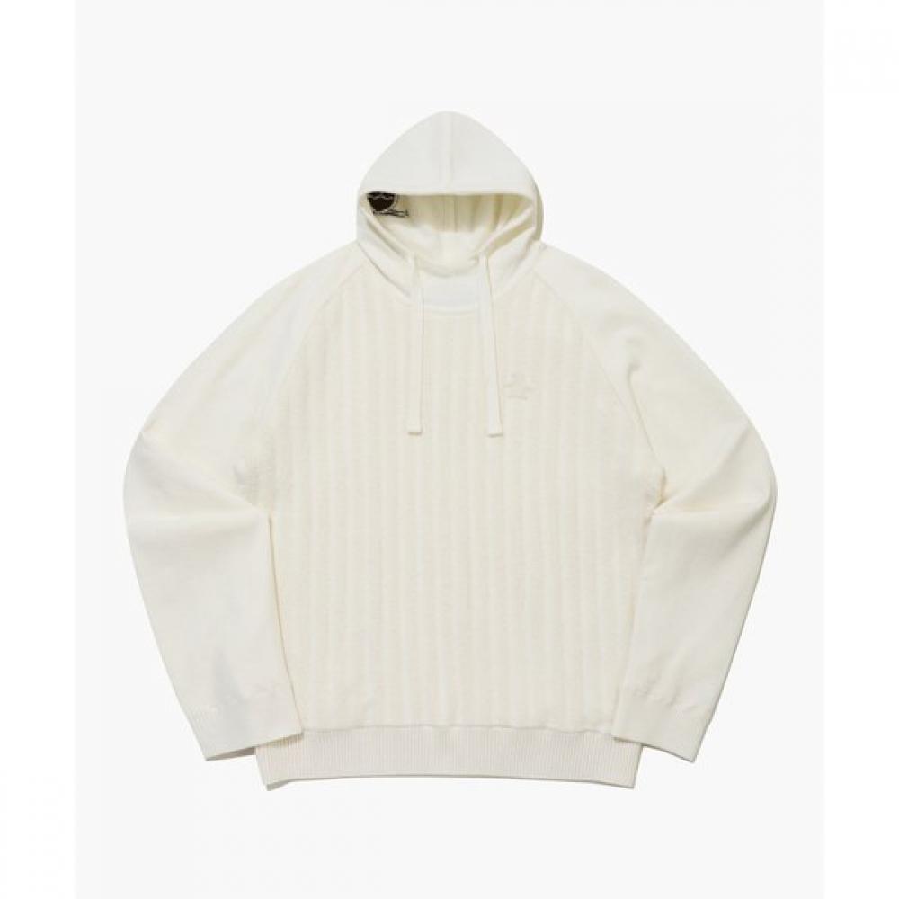 MunSingwear Women S Windproof Boucle Hood Sweater Ivory mr422pSwo2