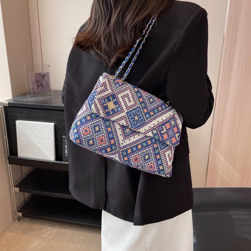 Женская модная повседневная сумка через плечо, новая стильная сумка через плечо с цепочкой, модная и простая большая сумка