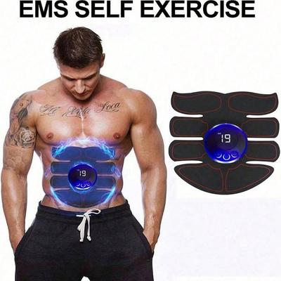 EMS брюшной мышечный стимулятор фитнес ABS руки тренировка патчи мышечные упражнения инструмент USB зарядка для дома мужчины