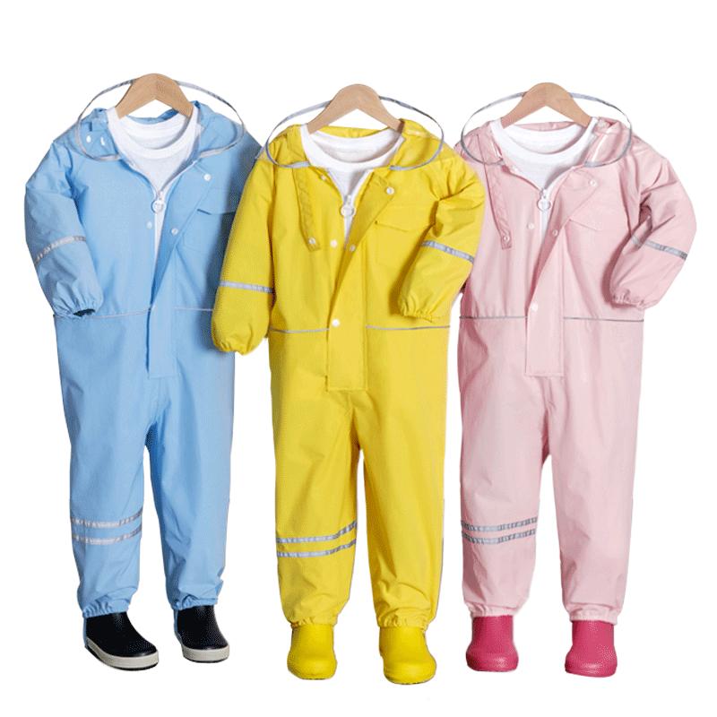 Big Orange Seed Children's One-Piece Raincoat Spring and Summer Modeling Waterproof Outdoor Primary School Boys and Girls Baby Child Poncho
