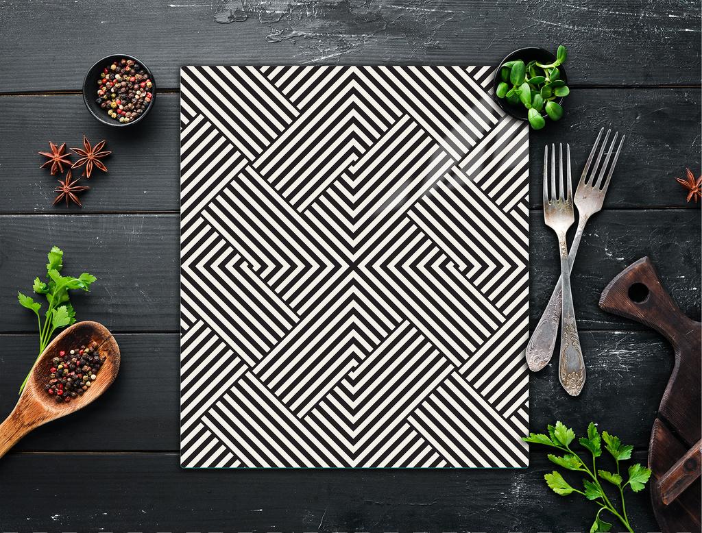 GLASS CUTTING BOARD 45x52 Pattern