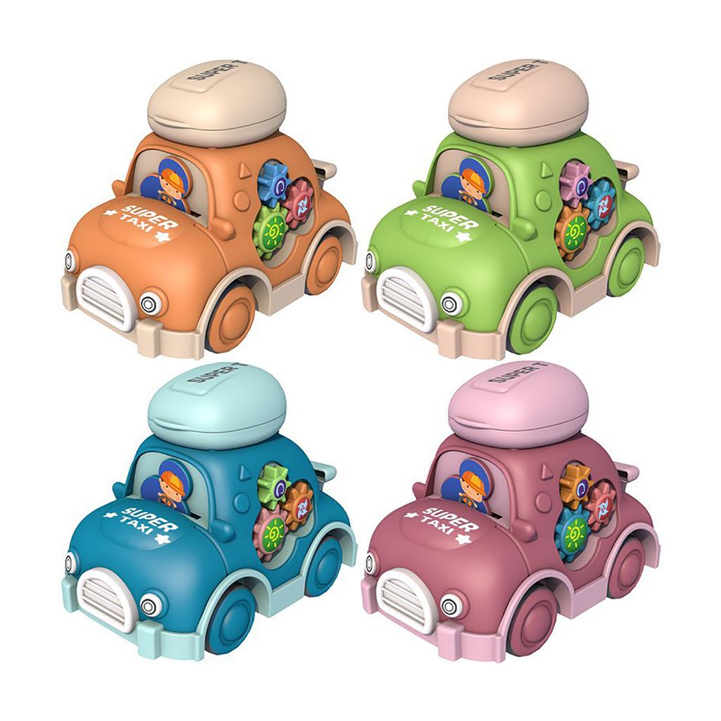 1Pc Baby Cartoon Toy Car Mini Vehicles Inertia Pull Back Cars Montessori Early Education Crawling Toys Car For Toddlers Boys