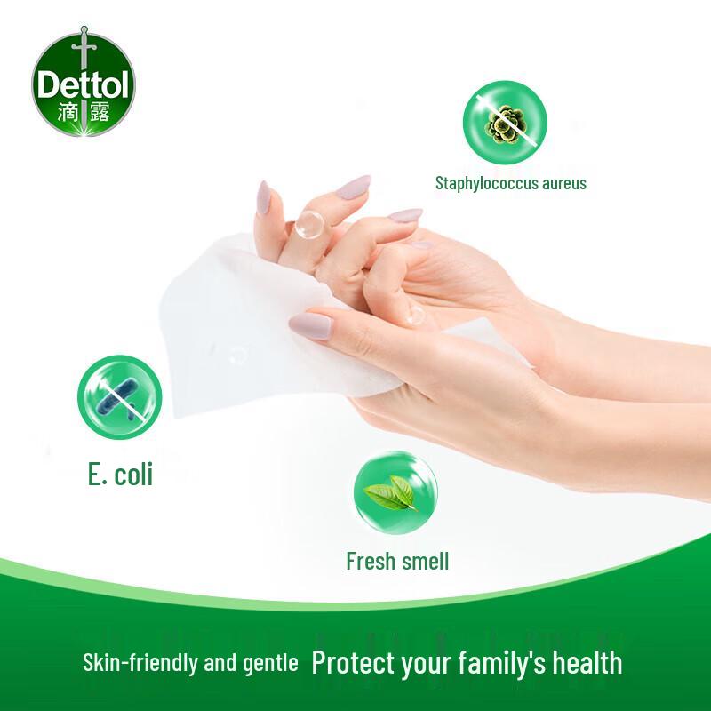 Dettol Portable Disinfectant Hygiene Wipes, 6-Pack