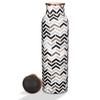 Pure Copper Water Bottle 1 Litre Alkaline and Anti Oxidant 100% Leak Proof, Office , Gym Bottle, Modern Tamba Bottle (Chevron, Black & Grey)