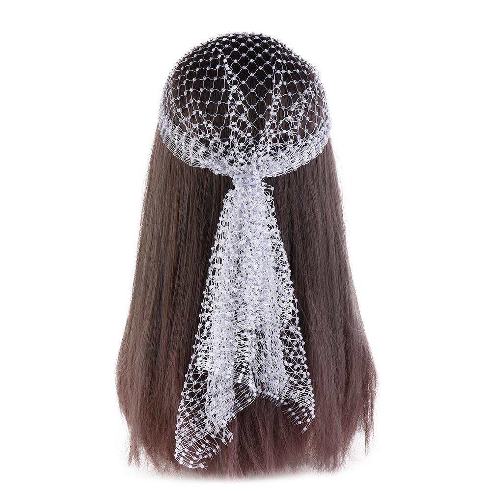 Headwrap Girl Hair Accessories Summer Hair Nets Bohemian Mesh Head Scarf Cap Rhinestone Headband Bling Turban Women Hair Scarf