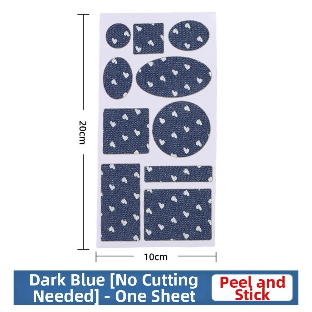 Reinforcement Repair Patches Blue Denim Clothing Patches New Self-Adhesive Patches for Knee Repair