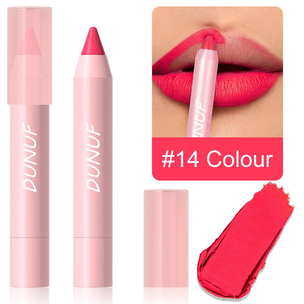 Lipstick Pencil Waterproof Sexy Red Nude Purple Matte Tint Lipstick Lasting Lip Liner Pen Longlasting Makeup Cosmetic