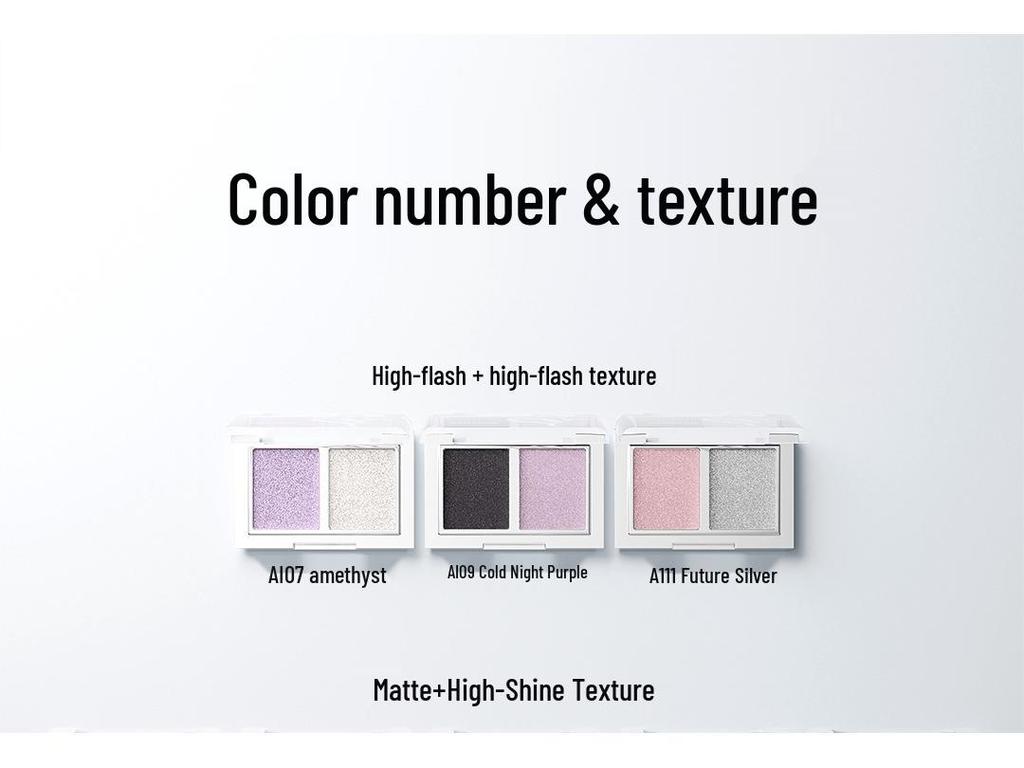 HYNTOOR Two-Color Matte Purple & Earth Tone Eyeshadow Palette 2025