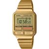 CASIO Digital Watch Vintage Series A120WEG-9A Unisex Metal Band Gold Overseas Model