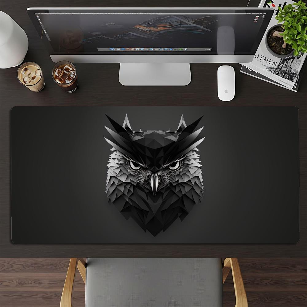 Large Mousepad Dark Owl Mousepads Keyboard Mat Deskpad Pc Game Desk Mats Decorative Mouse Mats For Office Desktop Laptop