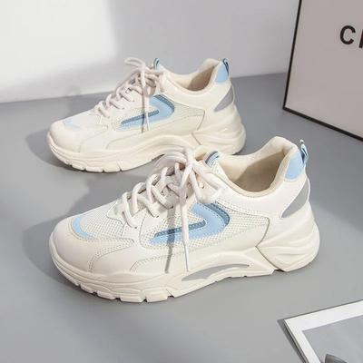 Спортивная повседневная женская обувь для папы, новые весенние универсальные кожаные туфли в корейском стиле на толстой подошве, модные интернет-знаменитости