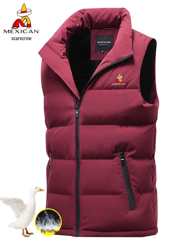 Мужской легкий теплый пуховый жилет «Пугало» - Зимняя молодежная верхняя одежда