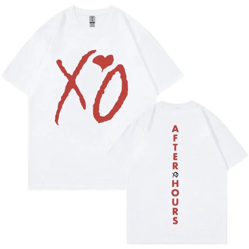 Футболка с рисунком Singer The Weeknd XO After Hours, унисекс, трендовые футболки в стиле хип-хоп, модная хлопковая футболка большого размера, уличная одежда