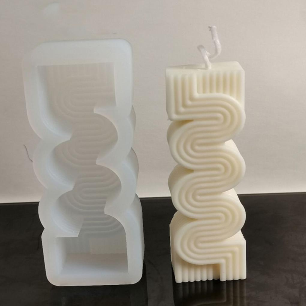 2pack/lot S-Shaped Geometric Lines Candle Mold Unique And Beautiful Candles Arch Silicone Mold