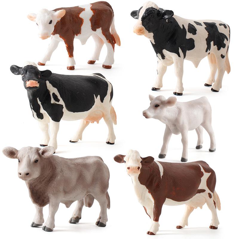 Children'S Simulation Solid Wildlife Cow Thar Cow Ranch Poultry Toy Collection Ornament Model