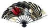 Asakusa Kimono Dance Black with Flowing Lines and Cut Black Inches In Kyoto Stage Market Fan, Leaf, Lacquer, 9.5 [Made Japan], Style, Fan, Practice,
