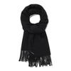 COVERNAT Authentic Fringe Cashmere Muffler Black