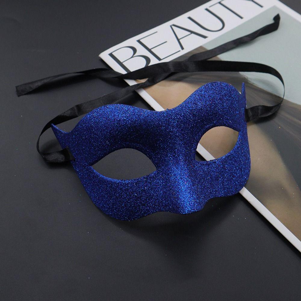 Party Supplies Half Face Masquerade Mask Plastic Halloween Masks Retro Glitter Mask  Party