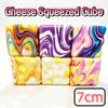 7cm Cheese Squeezed Cube Super Soft Cheese Stress Ball Portable Squishy Toy  Office