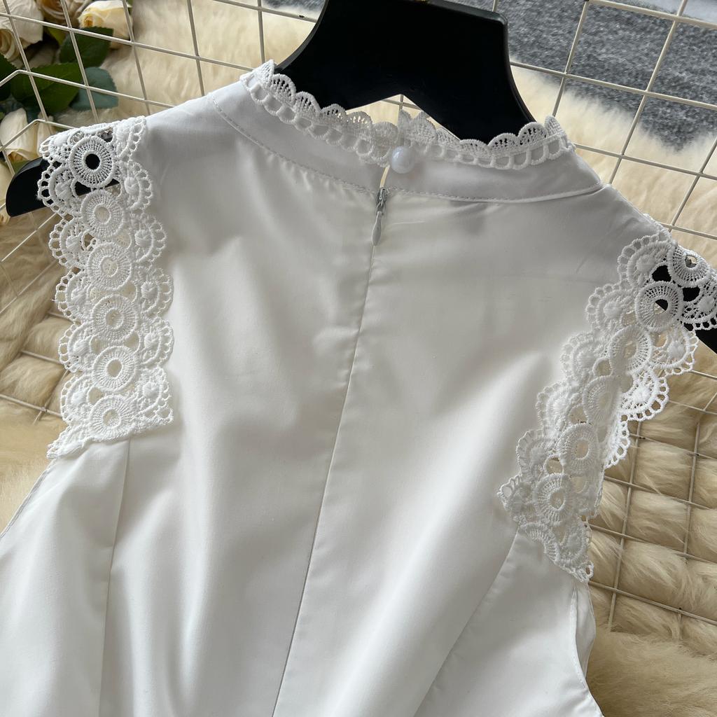 Летние женские элегантные без рукавов ажурные вышитые кружевные пэчворк длинные макси тонкие вечерние платья