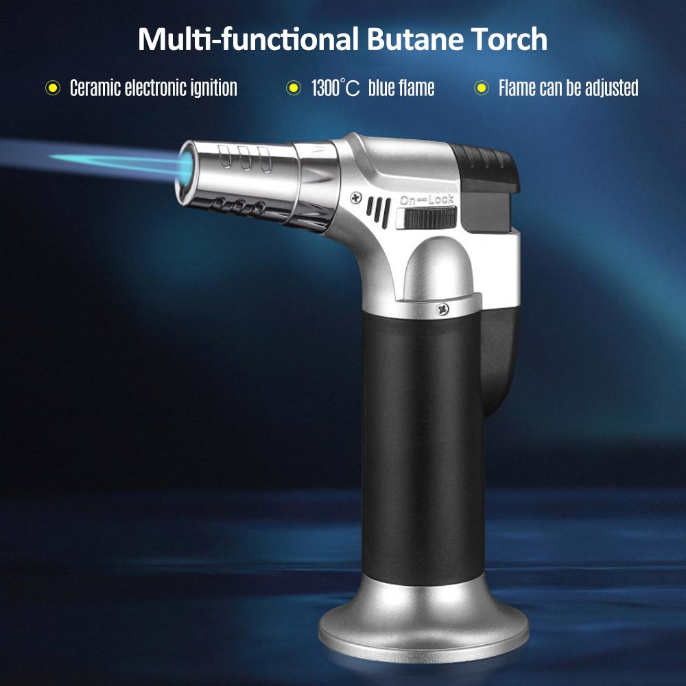 Бутановая Огнеметная горелка Огнемет Многоцелевой Промышленный Огнемет Сварочный Многоразовый Кухонный Огнемет Зажигалка Металл Серебристый