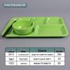 rectangular 5-compartment shallow melamine tray