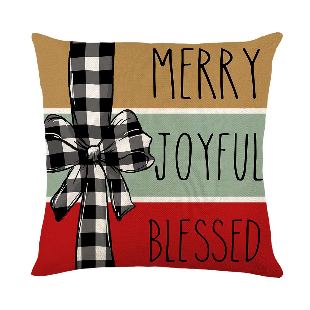 Наволочка с принтом Санта-Клауса Полиэстер Наволочка для диванной подушки для дома, гостиной, дивана