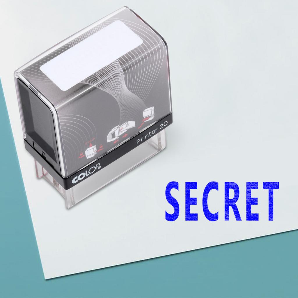 SECRET Self Inking Rubber Stamp Custom Colop Office Stationary P20 Mini Stamper