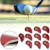 10Pcs Set High Quality PU Golf Iron Head Cover Headcover Club Protector Protective Casered