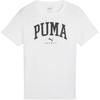 Puma Футболка с большим графическим принтом Low Impact Squad для молодежи, мягкий резиновый принт, круглый вырез, короткий рукав, детские топы, Puma-White 682772-02