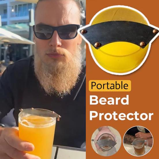 1/2Pcs Portable Beard Protector Metal Mustache Drinking Protector Protect Mustache from Beer Coffee Tea Beverage Drinks Water Cup Mug Mustache Guard