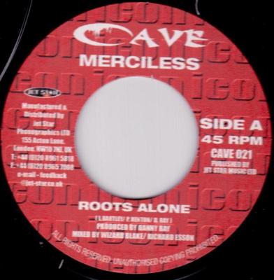 7-дюймовая пластинка MERCILESS Roots Alone CAVE021 Cave 1999 Великобритания Регги Ска Даб Б/у