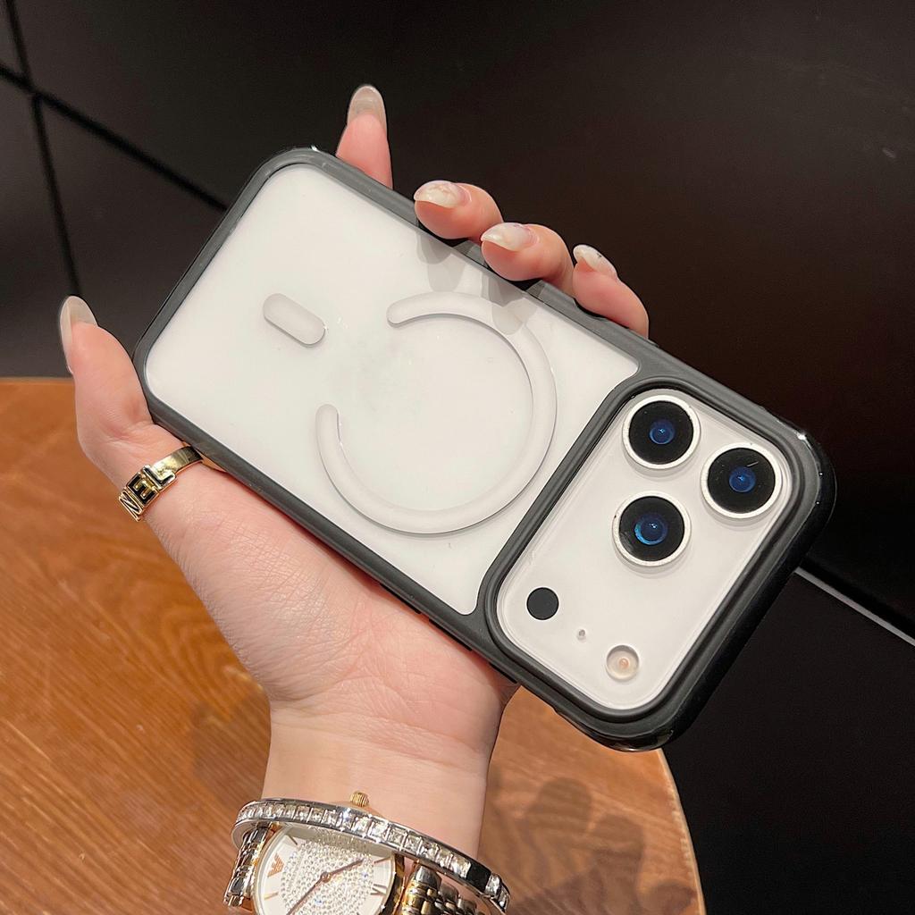 Применимо к чехлу для мобильного телефона iPhone18ProMAX, подушка безопасности по углам, проницаемый для цвета магнитный захват, простой противоударный защитный чехол Apple 17