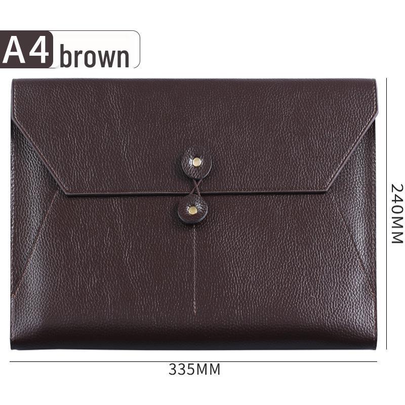 Double-Layer Magnetic Buckle Briefcase - Large Capacity, Multifunctional Office File Bag