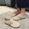 2024 новые женские туфли Sen series хаки плоские туфли французские ретро-тонкие туфли Lefu туфли бокен матовые осень и зима