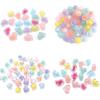 10Pcs Clear/Matte Pumpkin/Peach Heart Beads for Jewelry Making Acrylic Corespun DIY Handmade Materials Pendants  Beads