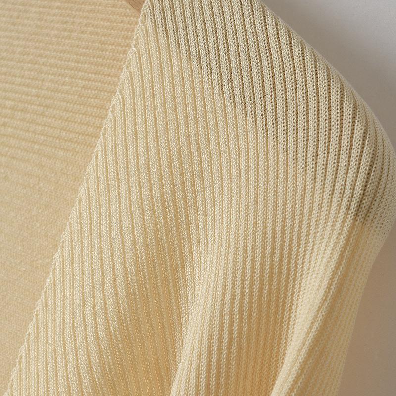 Льняной шёлковый трикотажный кардиган с длинными рукавами, женский короткий жилет, летняя блузка, тонкая шаль, верхняя одежда, солнцезащитная одежда