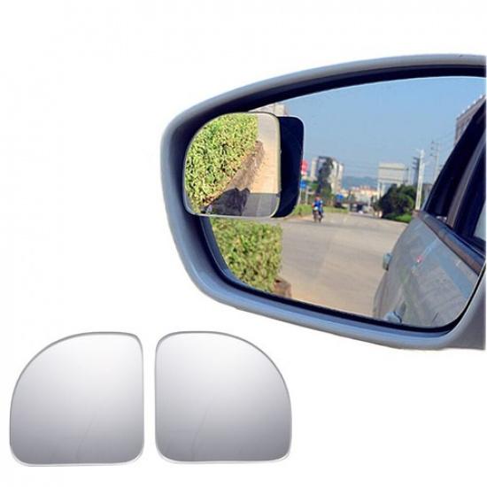 1 pair Silver Wide Angle Convex Car Auto Rear Side View Blind Spot Mirror Sector