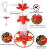 360ml Hummingbird Feeder Hanging Feeder with Anti-Ant Guard Bird Feeder with 5 Flower Feeding Ports Circular Perch for Garden Backyard
