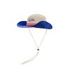 Two-tone quick-dry hiking hat for women, suitable for spring and autumn outdoor trips, sun protection hat with drawstring, versatile wide-brimmed