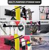 Odoland Double Hook Wall Hanger for and Storage Organization 6 Hooks 3 Single Hooks 120cm Panel Weight Skis, Snowboards, Bicycles, Surfboards, Kayaks,