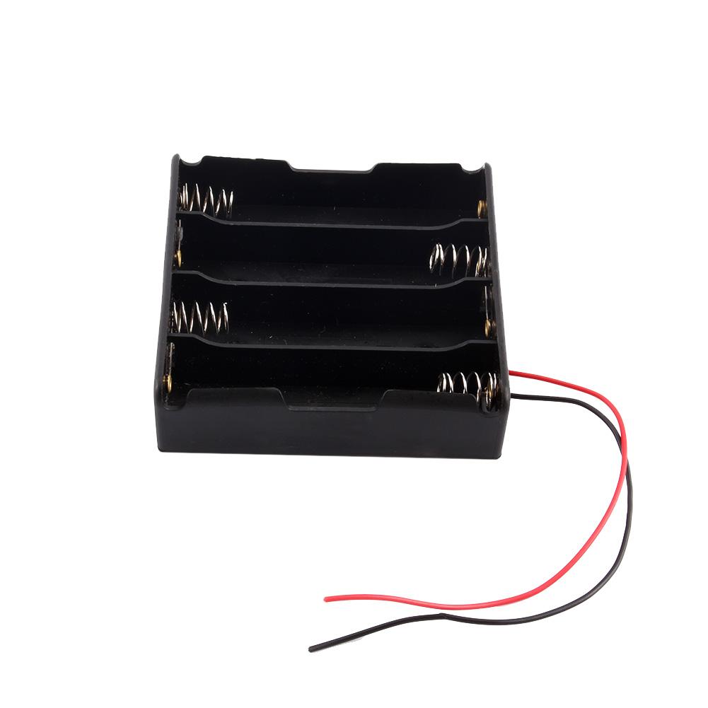 Plastic Battery Holder Storage Box Case For 18650 Rechargeable With Wire Lead