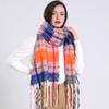 Winter Women Scarf Designer Colourful Thick Warm Shawl Cashmere Fashion Foulard Neckerchief Tassels Wrap Long Outdoor Pashmina