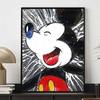 Disney 5D DIY Diamond Painting Pop Art Style Mickey Mouse Illustration Full Round Diamond Mosaic Cartoon Cross Stitch Art Painting for Home Decoration