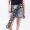 Exaggerated Cowboy Hollow Belt Western Style Wide Disc Belt Disc Belt  for Women